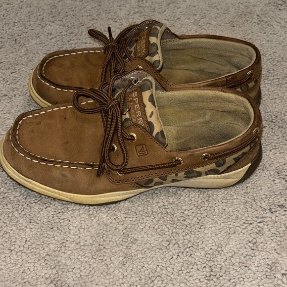 Kids sperry cheetah size 3.5 boat shoes - Picture 2 of 4